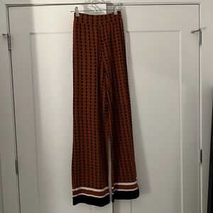 Patterned wide leg pants, TALL size 4